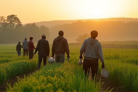 Rural Rambles Travel team on a farm