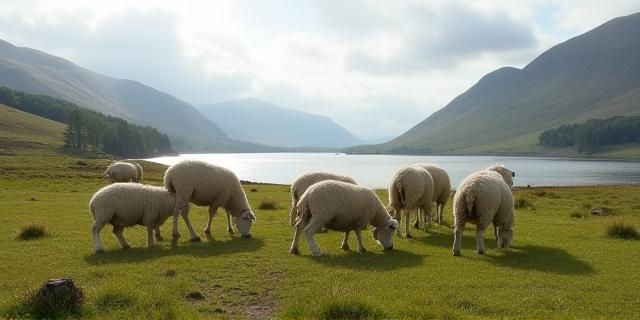 Sheep grazing in the Lake District