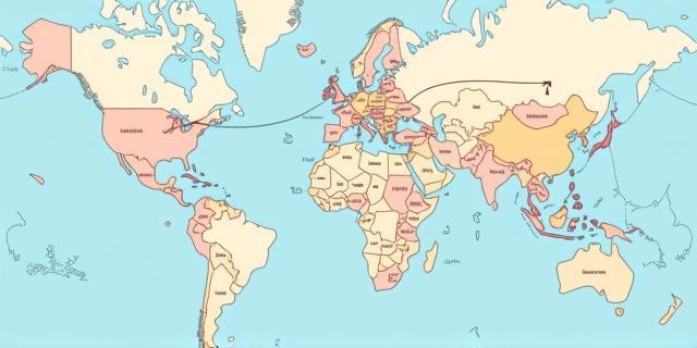 Travel itinerary planning map and notes